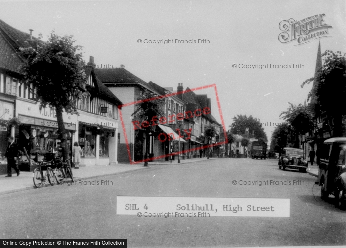 Photo of Solihull, High Street c.1955