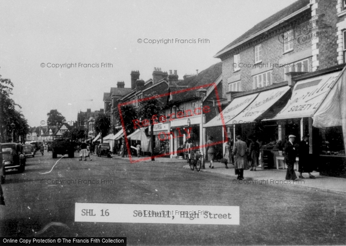 Photo of Solihull, High Street c.1955