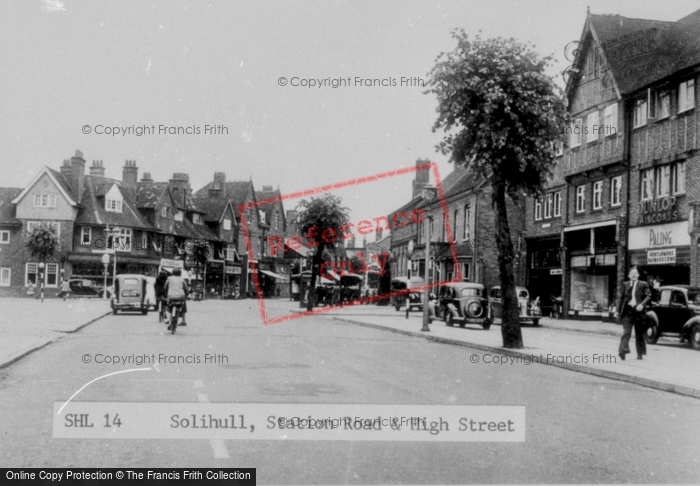 Photo of Solihull, Station Road And High Street c.1955