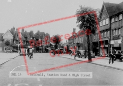 Station Road And High Street c.1955, Solihull
