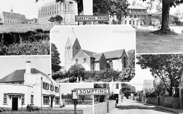 Photo of Sompting, Composite c.1955