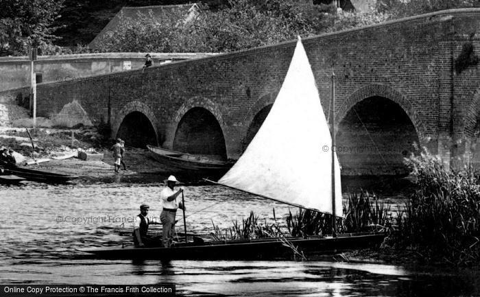 Photo of Sonning, Bridge, A Sailing Boat 1904