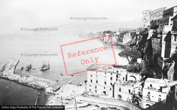 Photo of Sorrento, Marina Piccola And Grand Hotel Vittoria c.1920