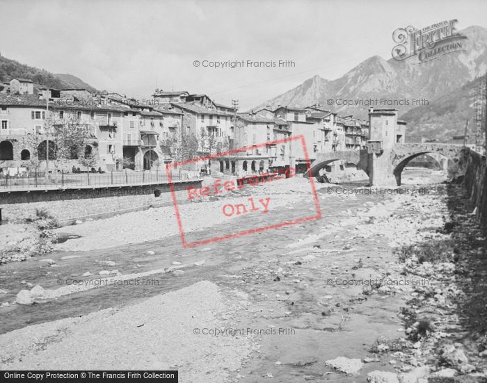 Photo of Sospel, Old Bridge And River Bevera 1939