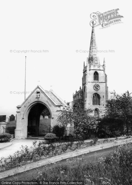 Photo of South Anston, Memorial Gateway And St James Church c.1965