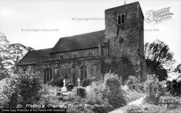 Photo of South Benfleet, St Mary's Church c.1955