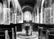 St Petroc's Church Interior c.1890, South Brent
