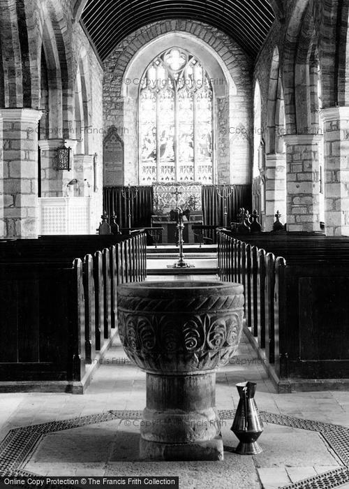 Photo of South Brent, St Petroc's Church, The Font c.1890