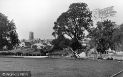 The Park And Parish Church c.1955, South Molton