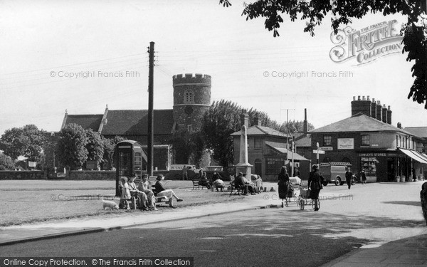 Photo of South Ockendon, The Green And St Nicholas Church c.1955