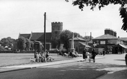 The Green And St Nicholas Church c.1955, South Ockendon