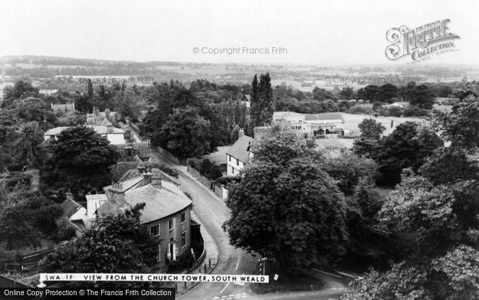 Photo of South Weald, View From Church Tower c.1955