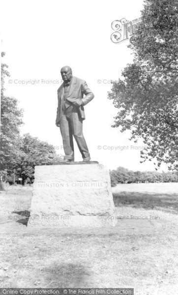 Photo of South Woodford, Sir Winston Churchill Statue c.1965