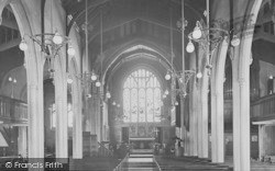 St Mary's Church, Interior 1921, South Woodford