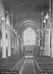 St Mary's Church, Interior 1921, South Woodford