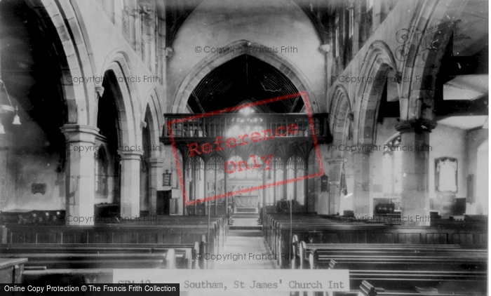 Photo of Southam, St James' Church Interior c.1955