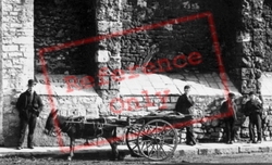 Donkey Cart, The Old Town Walls 1892, Southampton