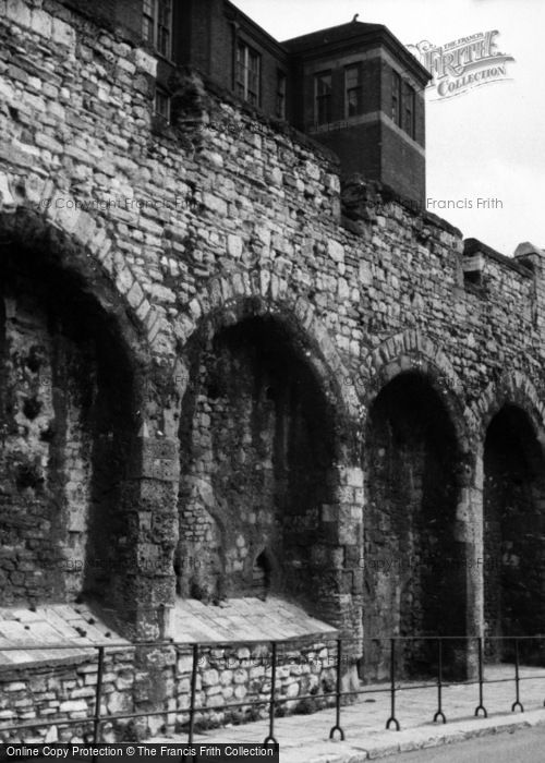 Photo of Southampton, Town Walls, Arcaded Section 1958