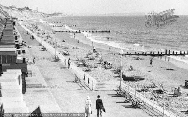 Photo of Southbourne, Esplanade And Sands c.1950