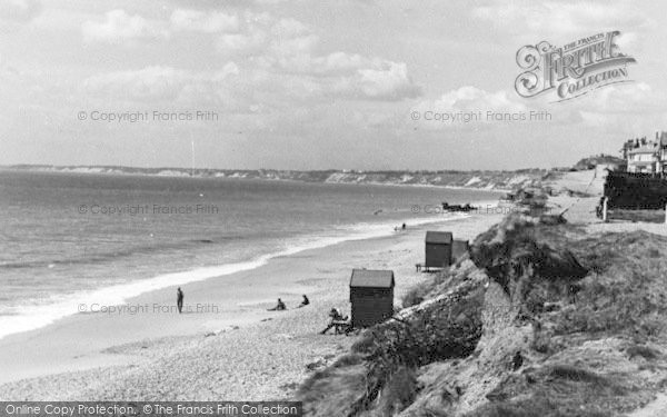 Photo of Southbourne, The Beach Looking West c.1950