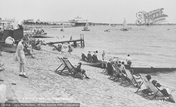 Photo of Southend On Sea, The Beach c.1947