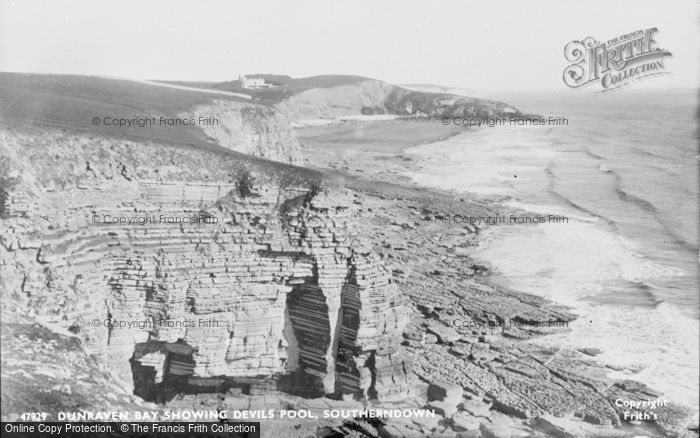 Photo of Southerndown, Dunraven Bay Showing Devils Pool 1901