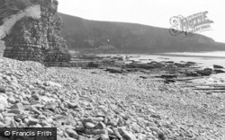 The Cliff And Pebbles c.1955, Southerndown