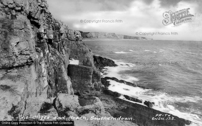 Photo of Southerndown, The Cliffs And Beach c.1960