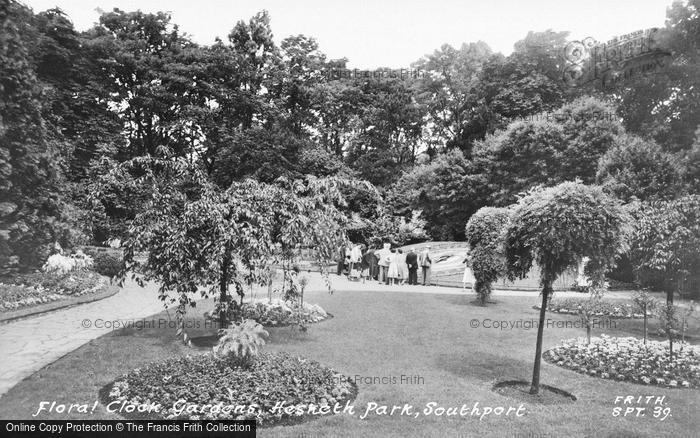 Photo of Southport, Floral Clock Gardens, Hesketh Park c.1955