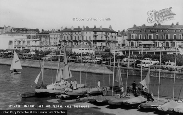 Photo of Southport, Marine Lake And Floral Hall c.1960