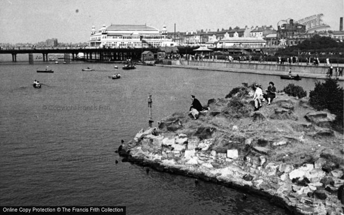 Photo of Southport, Marine Lake And Pier Pavilion c.1955