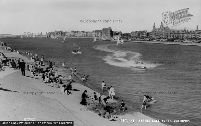 Photo of Southport, Marine Lake North c.1960