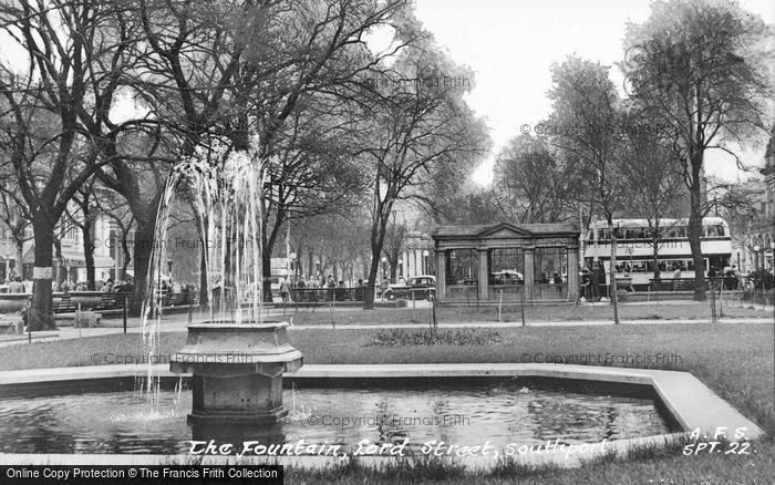 Photo of Southport, The Fountain, Lord Street c.1955