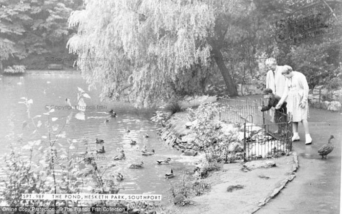 Photo of Southport, The Pond, Hesketh Park c.1955