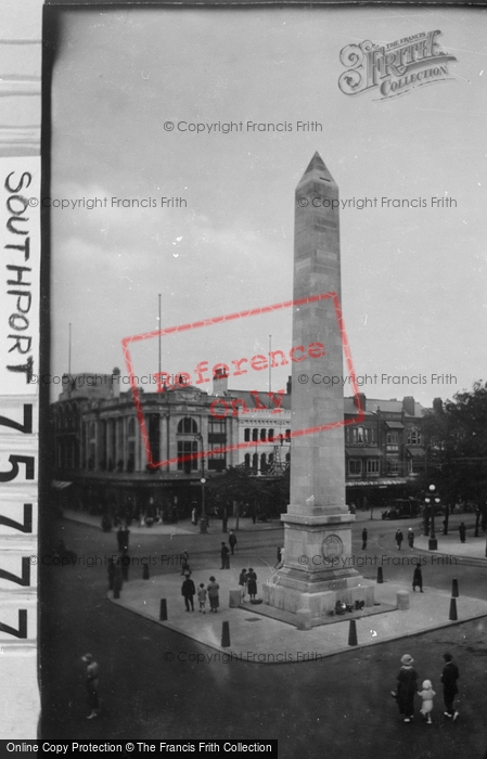 Photo of Southport, War Memorial 1924