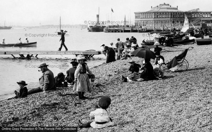 Photo of Southsea, Beach And The Clarence Pier 1890
