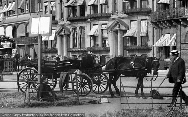 Photo of Southsea, Carriage In Western Parade 1898