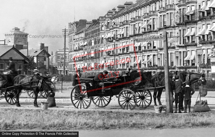 Photo of Southsea, Carriages In Western Parade 1898