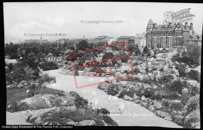 Photo of Southsea, Rock Gardens c.1935