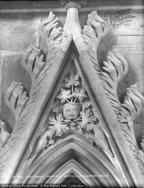 Photo of Southwell, Minster, Capital In Chapter House 1929