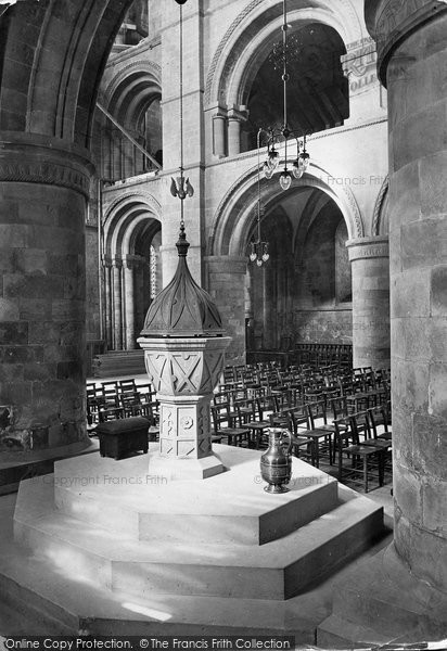 Photo of Southwell, Minster Font 1920