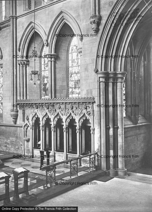 Photo of Southwell, Minster, The Sedilia 1920