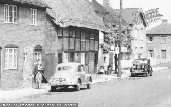 Photo of Southwick, High Street, Cars And A Petrol Pump c.1955