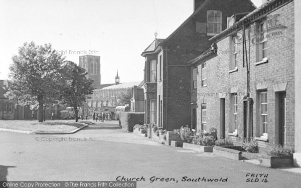 Photo of Southwold, Church Green c.1950