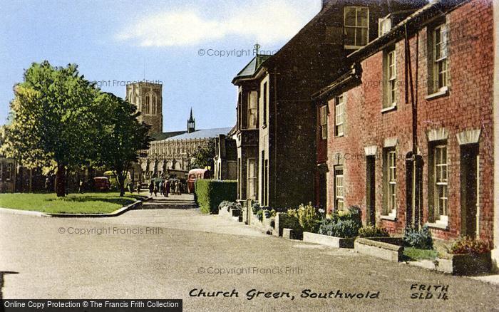 Photo of Southwold, Church Green c.1950