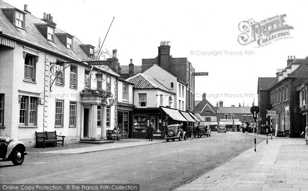Photo of Southwold, Crown Hotel And High Street c.1955