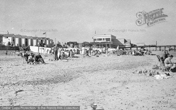 Photo of Southwold, Pavilion And Beach c.1950