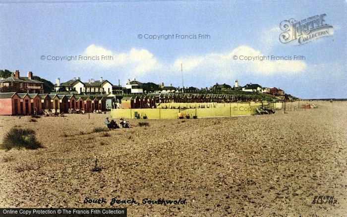 Photo of Southwold, South Beach c.1960