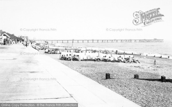 Photo of Southwold, The Beach And Promenade c.1954