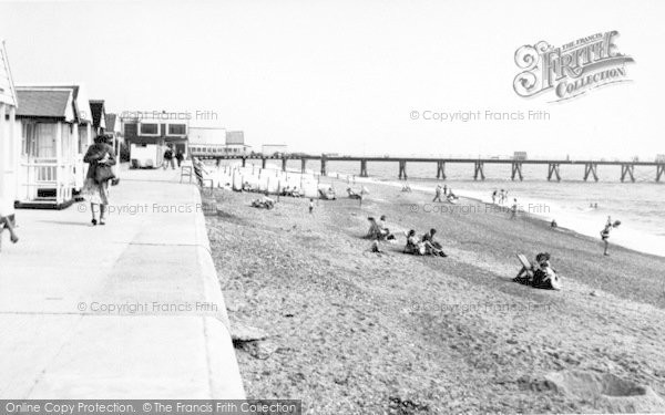 Photo of Southwold, The Beach And Promenade c.1954